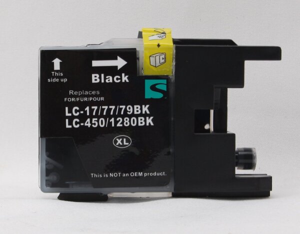Tinte Brother LC1280BK XXL LC-450/LC-17/LC-77/LC-79BK black schwarz Nachbau