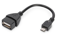Adapter Micro USB B auf USB Buchse A OTG 0,2m
