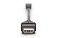 Adapter OTG Micro USB-B <-> USB-A Buchse | 0,2m