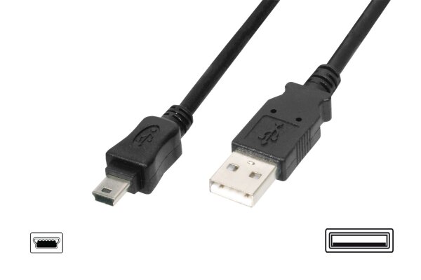 Kabel USB 2.0 A/ST<>B/ST Mini 1,8m M-M