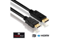 Kabel Displayport &lt;-&gt; HDMI 2m
