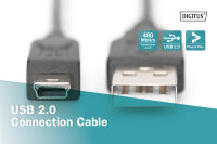 Kabel USB-A 2.0 <-> Mini-USB 1m