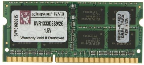 RAM SO-DIMM DDR3 2GB Kingston KVR1333D3S9/2G *gebraucht*