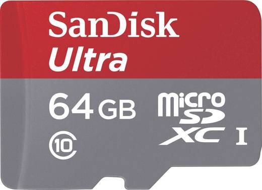 Speicherkarte Micro SDXC 64GB +SD Adapter SanDisk