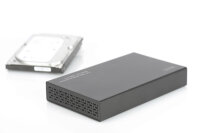 Gehäuse 3,5"/2,5" SATA USB 3.0 Aluminium schwarz
