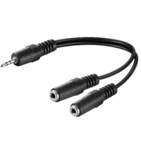 Kabel Audio Klinke Y St - 2x BU