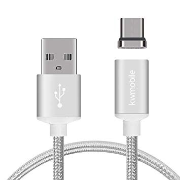 Kabel Ladekabel Datenkabel USB 2.0 A auf USB Type-C Magnet 1m Silber