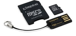 Speicherkarte Micro SDHC  32GB + SD Adapter + micro SDHC Cardreader
