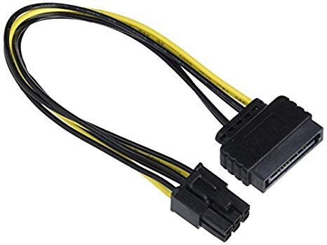 Adapterkabel SATA 15pin -> 6pin PCI Express | 20cm
