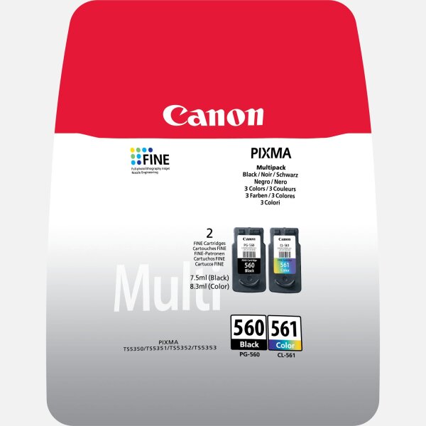Tinte Canon PG-560/CL-561 Multipack schwarz/färbig