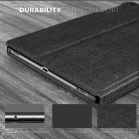 Tablet Hülle Book Cover für Samsung Galaxy Tab A 10,1" T510/515 Textil schwarz
