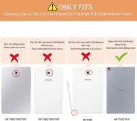 Tablet Hülle Book Cover für Samsung Galaxy Tab A 10,1" T510/515 Textil rot