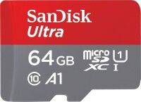 Speicherkarte Micro SDXC 64GB + SD Adapter SanDisk Ultra...