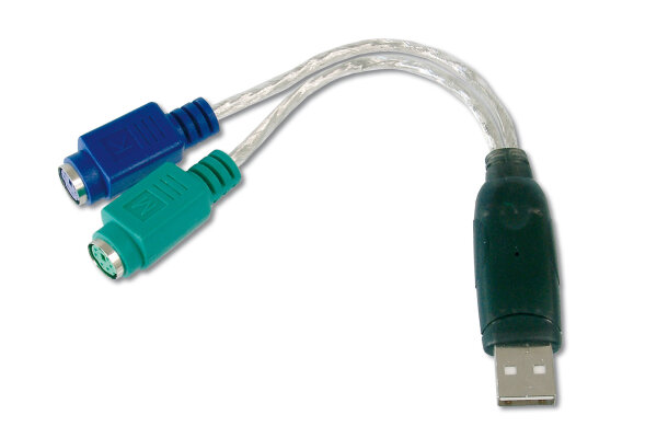 Adapter USB <-> 2x PS2 für Tastatur/Maus