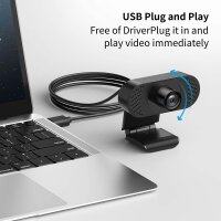 Webcam wansview Full-HD 1080p USB, Dual Mic.