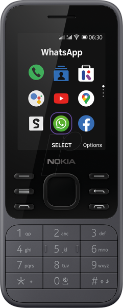 Handy Nokia 6300 4G Dual-Sim grau ohne Branding