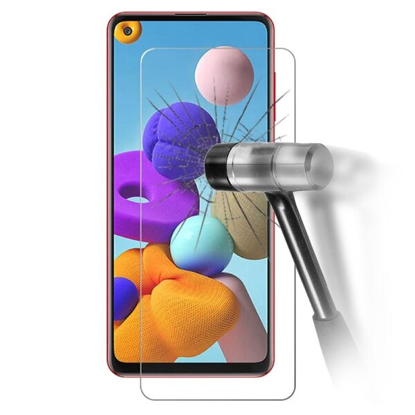 Schutzfolie Panzerglas für Samsung Galaxy A21s case friendly