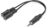 Adapter f&uuml;r Headset 3,5mm Klinke Stecker -&gt; 2x...