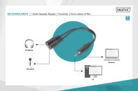 Adapter für Headset 3,5mm Klinke Stecker -> 2x 3,5mm Klinke Buchse