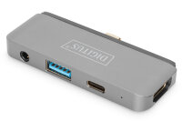 Adapter USB-C Dockingstation zu HDMI/USB/USB-C/Klinke