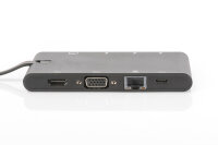 USB-C Dockingstation | HDMI, VGA, 2x USB-A 3.0, USB-C,...