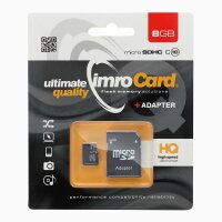 Speicherkarte Micro SDHC 8GB + SD Adapter