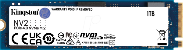 SSD M.2 1TB Kingston NV2 PCIe 4.0 NVMe