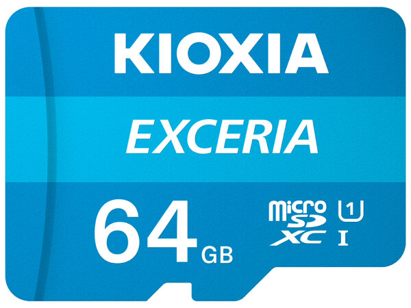 Speicherkarte Micro SDHC 64GB + SD Adapter Kioxia Exceria UHS-I U1, A1, Class 10
