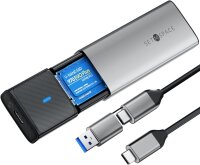 Gehäuse für M.2 NVMe & SATA SSD - USB 3.2...
