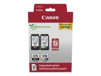 Tinte Canon PG-575 / CL-576 Multipack schwarz/färbig inkl. Fotopapier