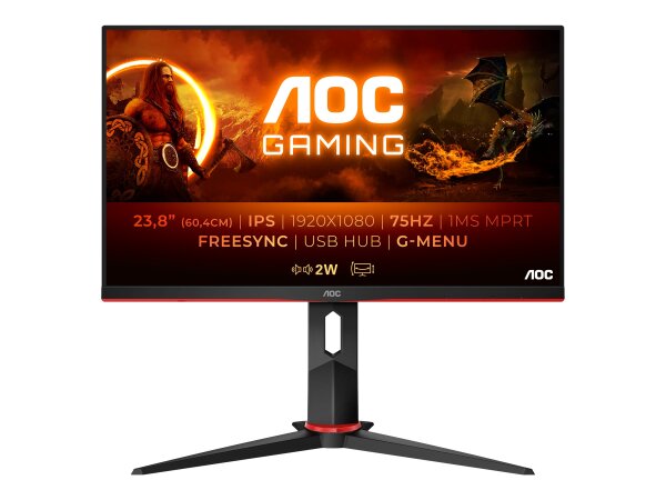 TFT AOC G2 Gaming 23,8"/60,5cm Full-HD, AMD FreeSync, 2x HDMI, 1x DisplayPort, 1x VGA, Lautsprecher, 4x USB 3.0 Hub, Höhenverstellbar, pivot, 1ms *gebraucht*